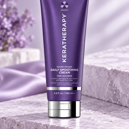 Keratherapy Keratin Infused Daily Smoothing Cream packaging detail.