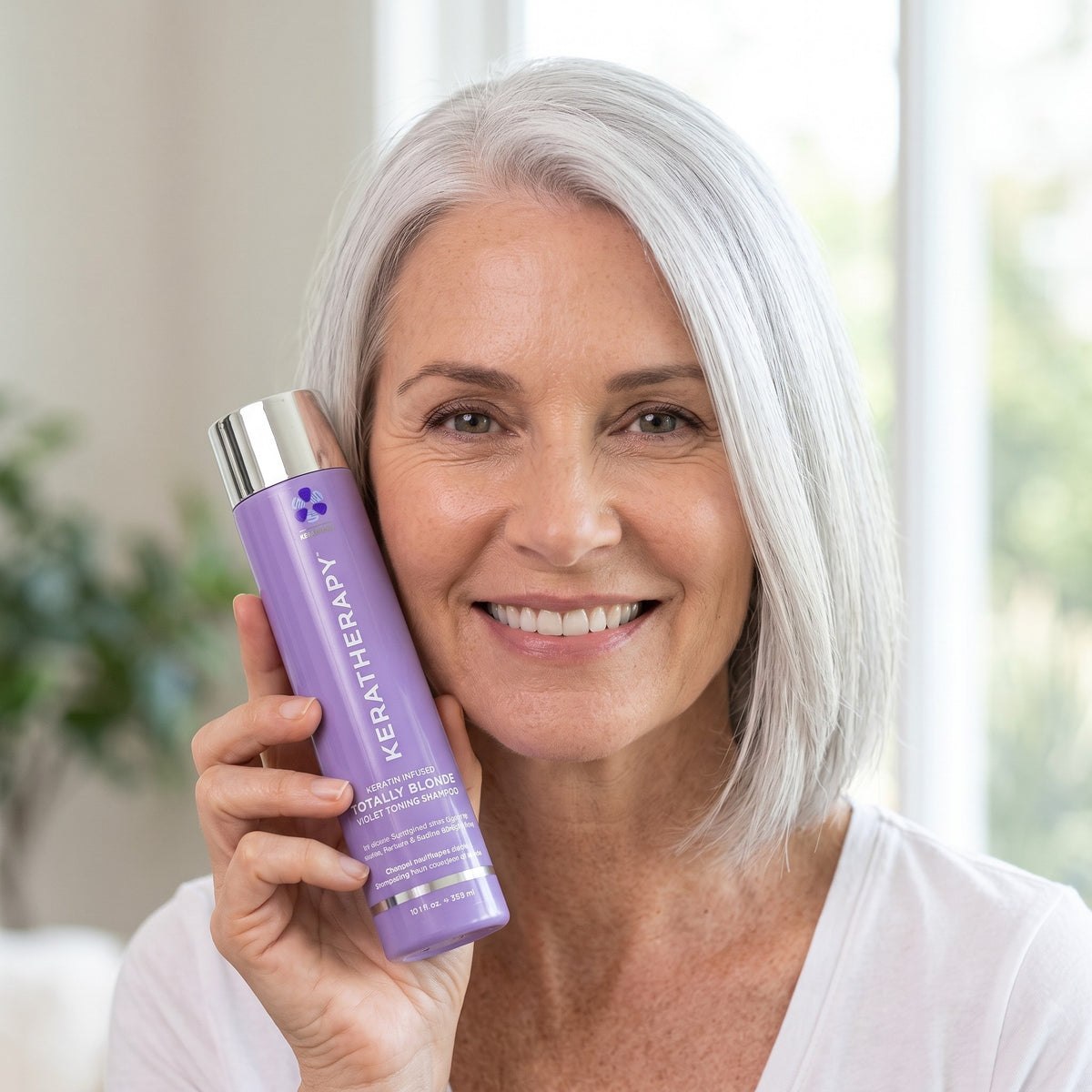 Keratherapy Totally Blonde Violet Toning Shampoo 300ml lifestyle image
