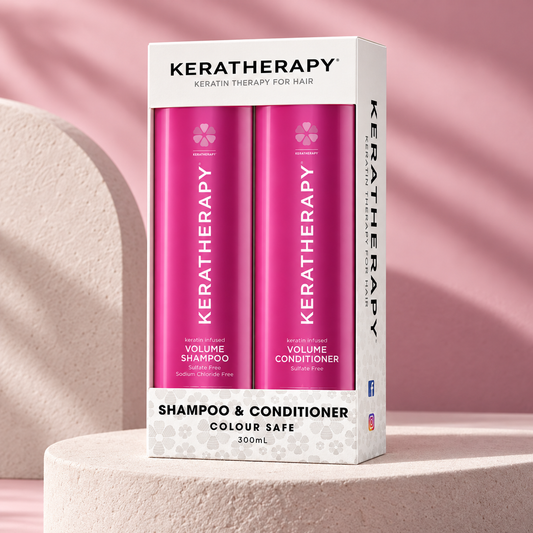 Keratherapy Volume Shampoo & Conditioner Duo 300ml — studio product photograph