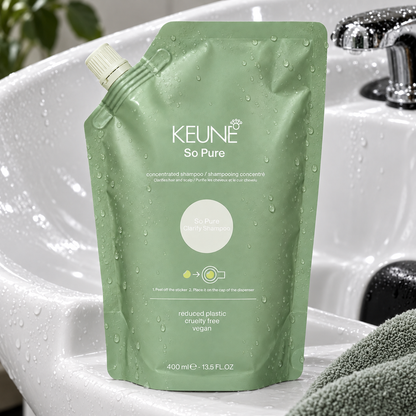 Keune So Pure Clarify Shampoo Refill 400ml — close-up product detail