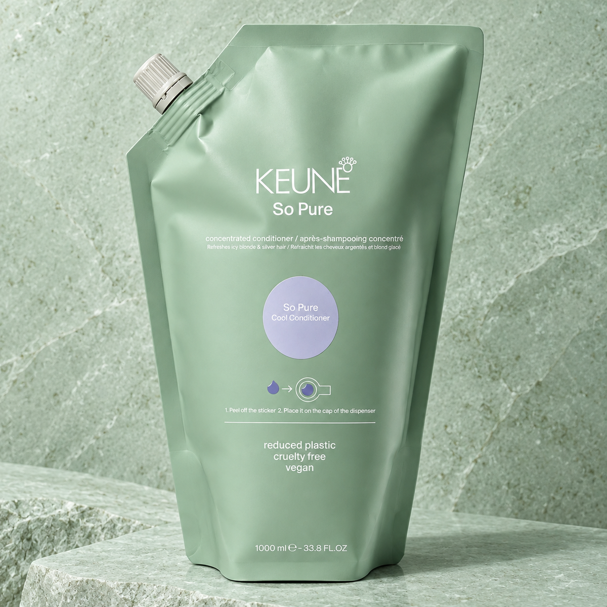 Keune So Pure Cool Conditioner Refill 1000ml — close-up product detail