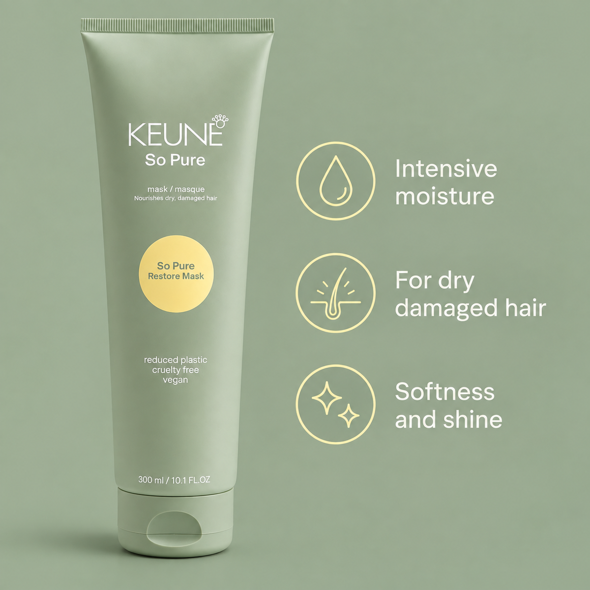 Keune So Pure Restore Mask 300ml — product benefits