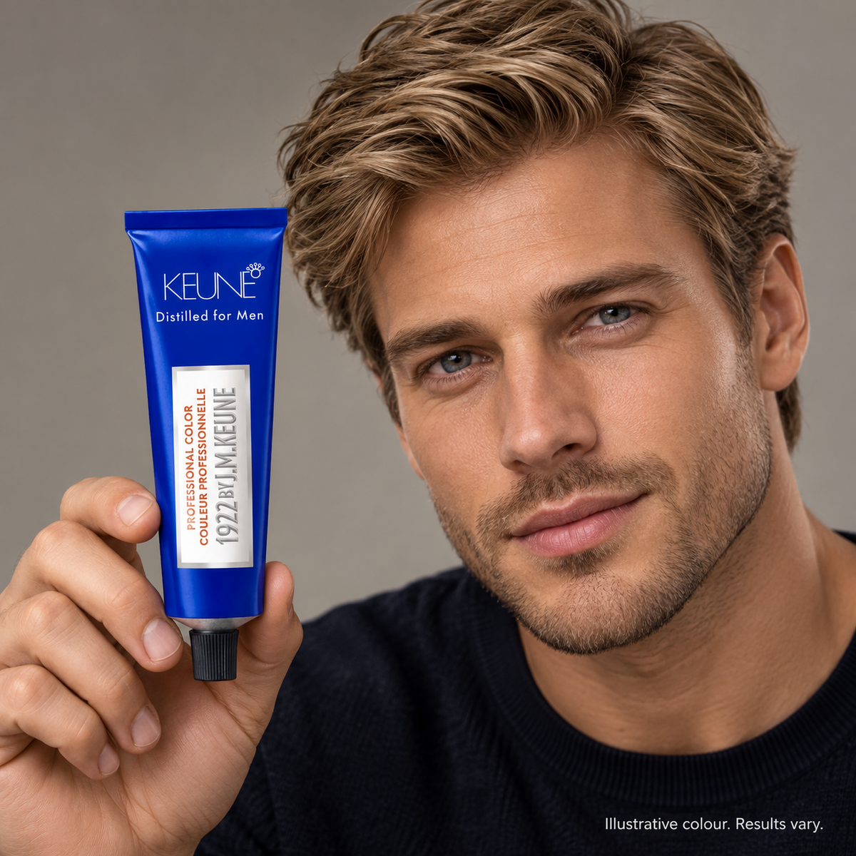 Keune 1922 Color 6 Dark Blonde 60ml — model and salon context