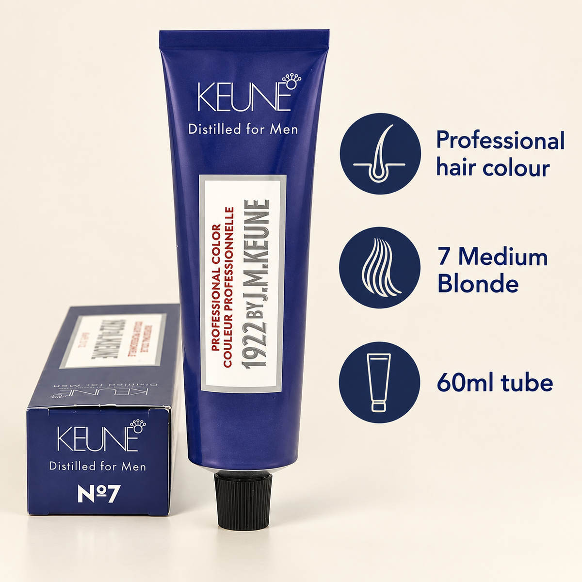 Keune 1922 Color 7 Medium Blonde 60ml — product benefits