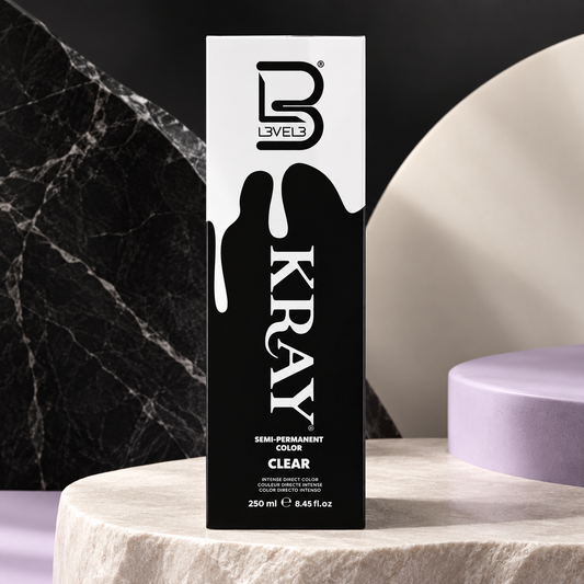 L3VEL3 Kray Semi-Permanent Hair Colour 250ml – Clear — studio product photograph