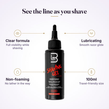 L3VEL3 Transparent Shaving Gel Flame 100ml, view 5