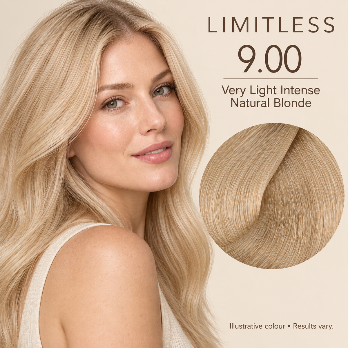 Limitless 9.00 Very Light Intense Natural Blonde 100ml salon use scene
