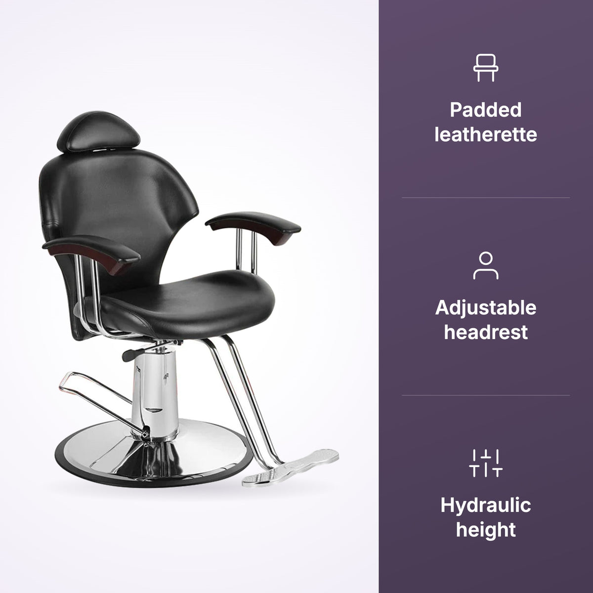 Liz Black Salon Styling Chair Y501, view 2