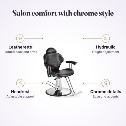 Liz Black Salon Styling Chair Y501, view 4