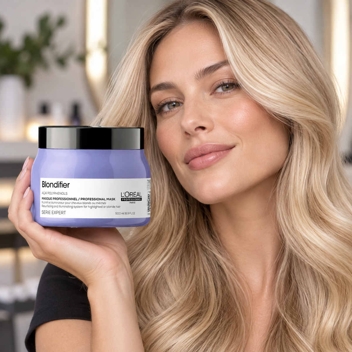 L'Oreal Serie Expert Blondifier Mask 500ml — model and salon context