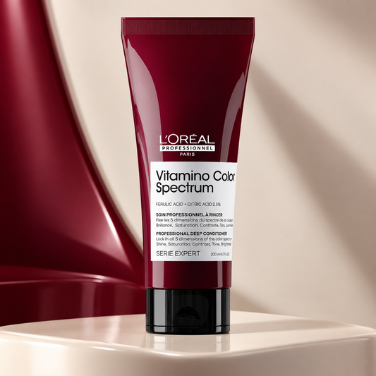 L’Oréal Vitamino Color Spectrum Conditioner 200ml — studio product photograph