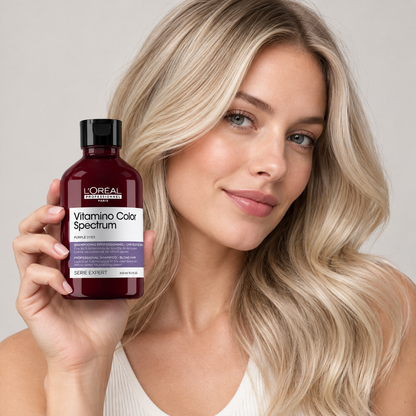 L’Oréal Vitamino Color Spectrum Purple Shampoo 300ml — model or salon-use example