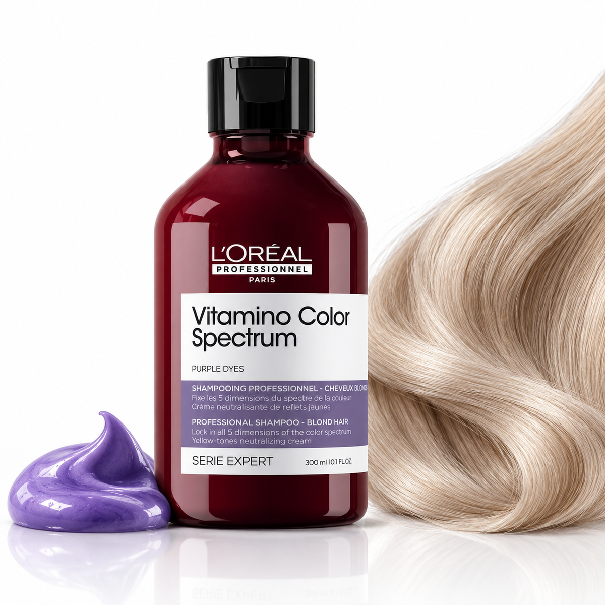 L’Oréal Vitamino Color Spectrum Purple Shampoo 300ml — product detail and styling