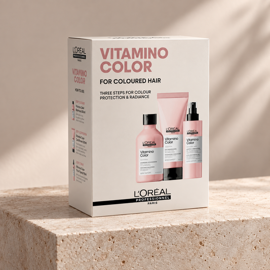 L'Oreal Vitamino Color Trio Autumn Gift Pack — studio product photograph