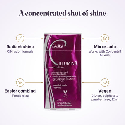 Malibu C Illumin8 Shine Conditioner 12ml sachet, view 5