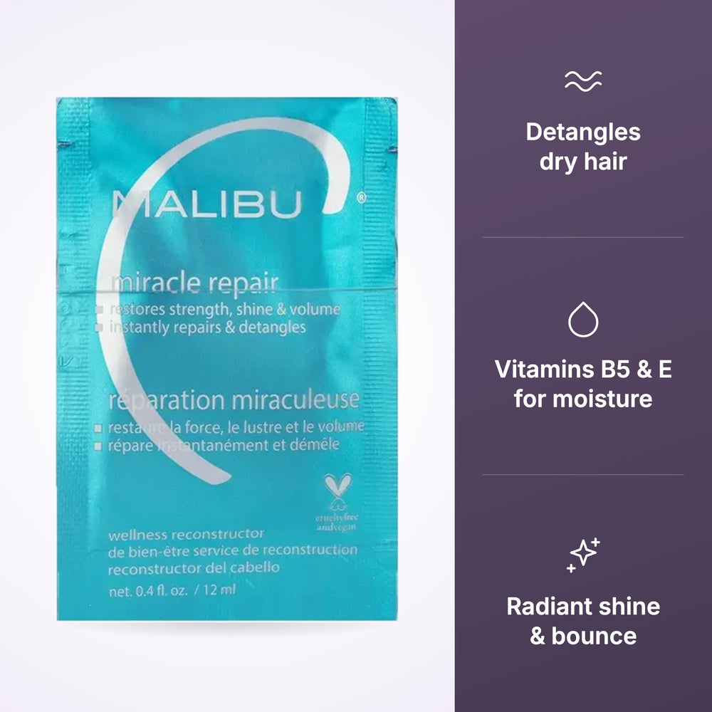 Malibu C Miracle Repair Treatment 12ml sachet, view 3