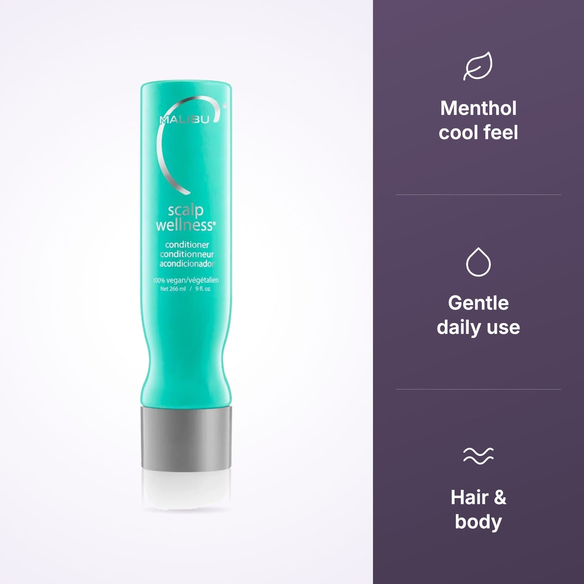 Malibu C Scalp Wellness Conditioner key benefits infographic