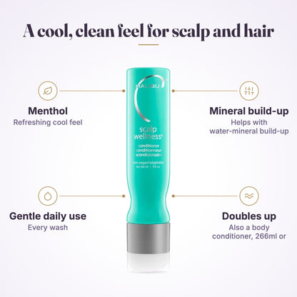 Malibu C Scalp Wellness Conditioner features infographic