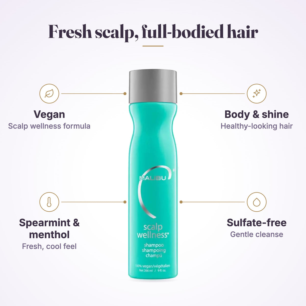Malibu C Scalp Wellness Shampoo features infographic