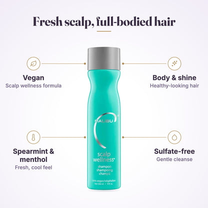 Malibu C Scalp Wellness Shampoo features infographic