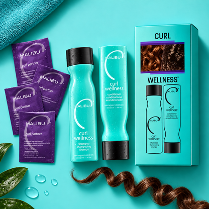 Malibu C Curl Wellness Kit — 6 Piece — product detail and styling