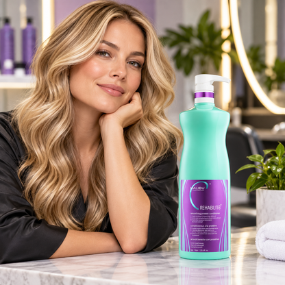 Malibu C Rehabilit8 Protein Conditioner 1L — model or professional use scene