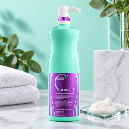 Malibu C Rehabilit8 Protein Conditioner 1L — close-up product detail