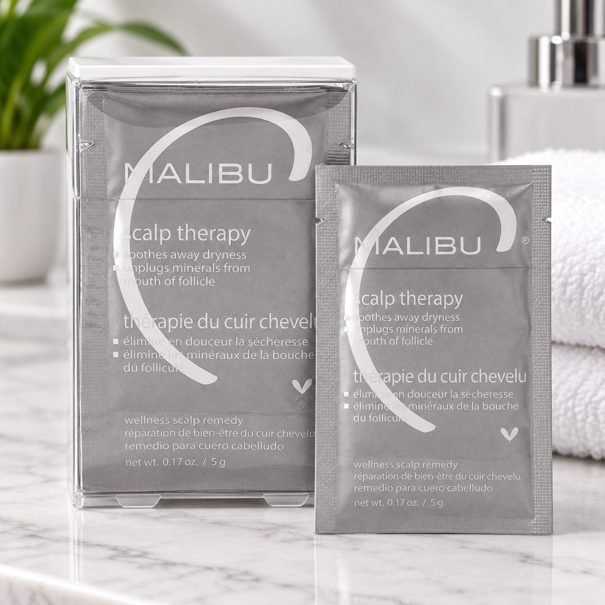 Malibu C Scalp Therapy Hair Treatment 12pc — close-up product detail