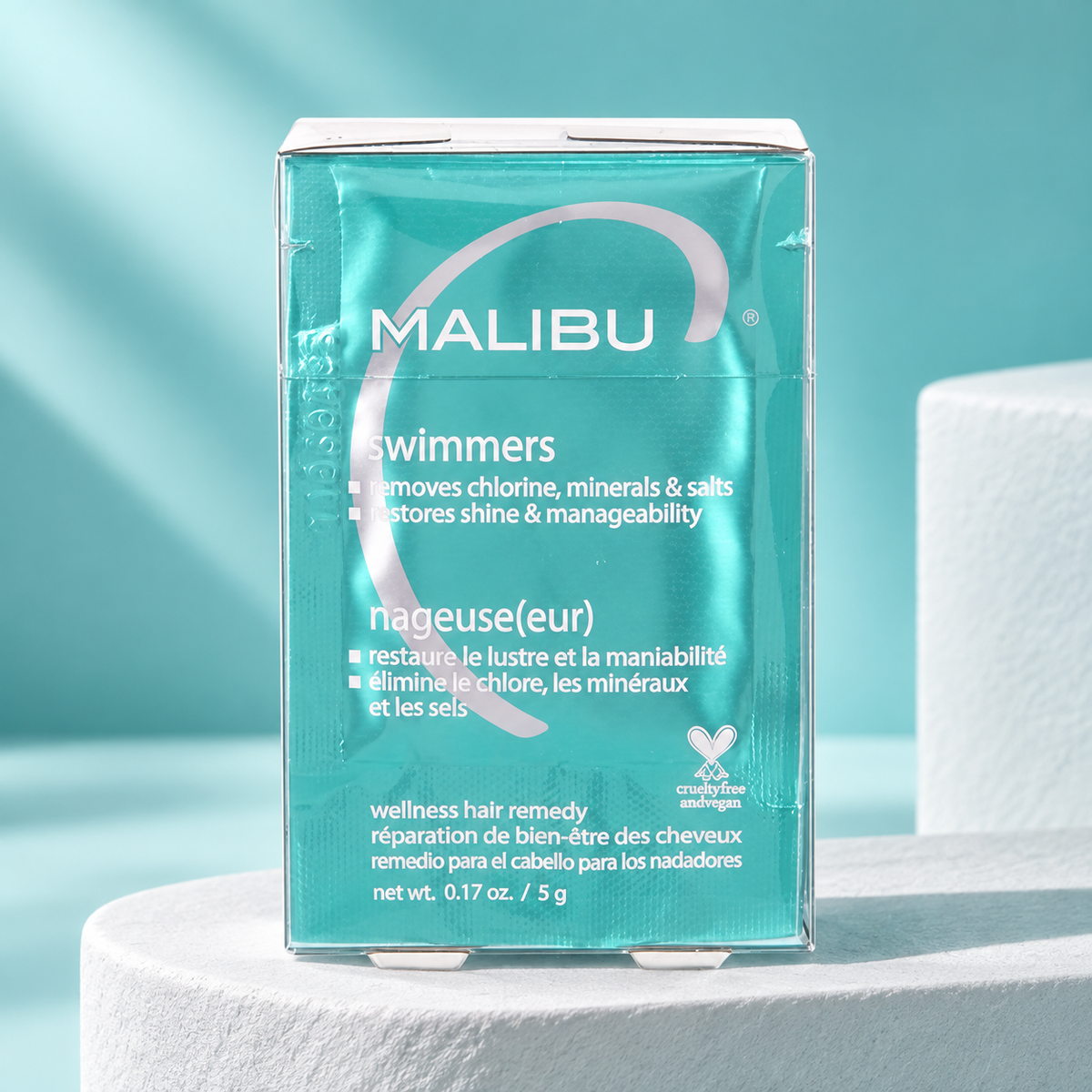 Malibu C Swimmers Hair Treatment 12pc — studio product photograph