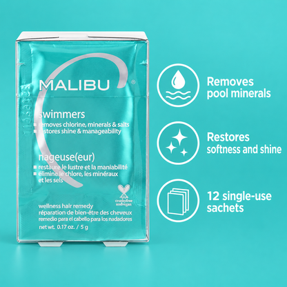 Malibu C Swimmers Hair Treatment 12pc — product benefits