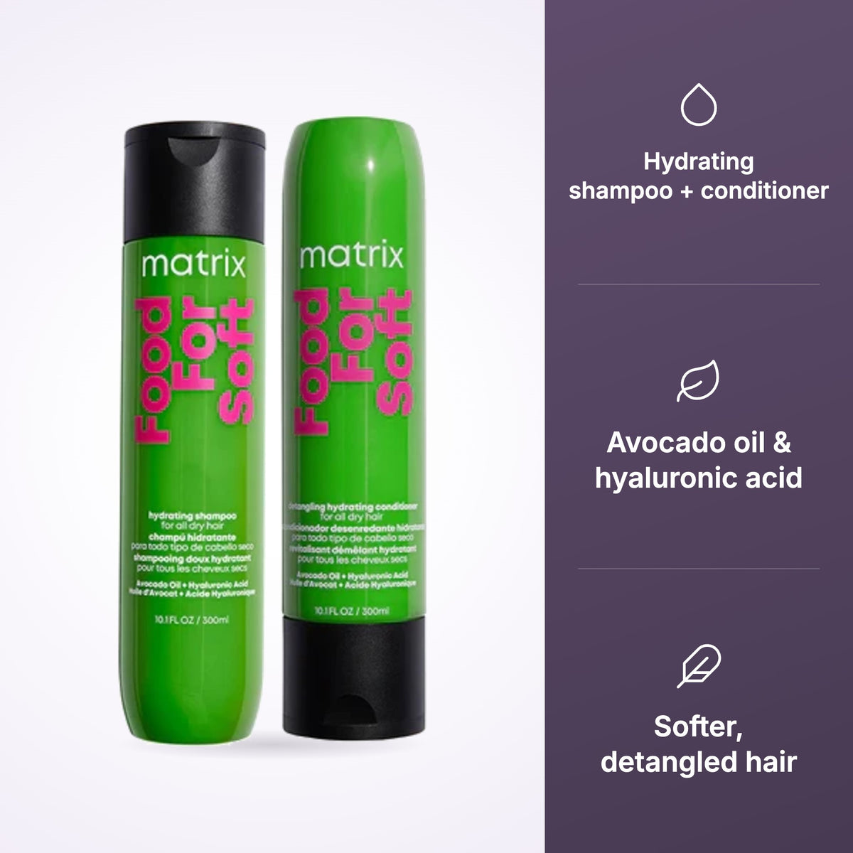 Matrix Food For Soft Duo Pack 300ml - MV Hair & Beauty