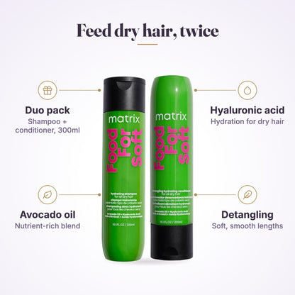 Matrix Food For Soft Duo Pack 300ml - MV Hair & Beauty