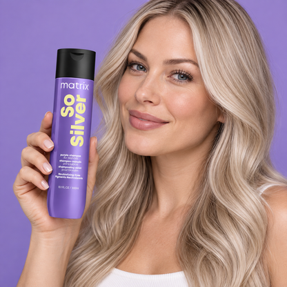 Matrix Total Results So Siver Color Obsessed Shampoo — illustrative model or use photograph