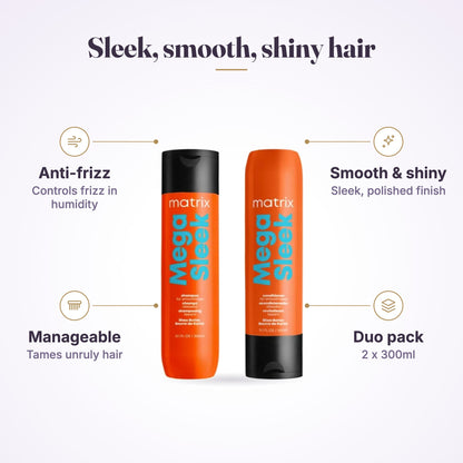 Matrix Mega Sleek Shampoo and Conditioner Duo 300ml, view 3