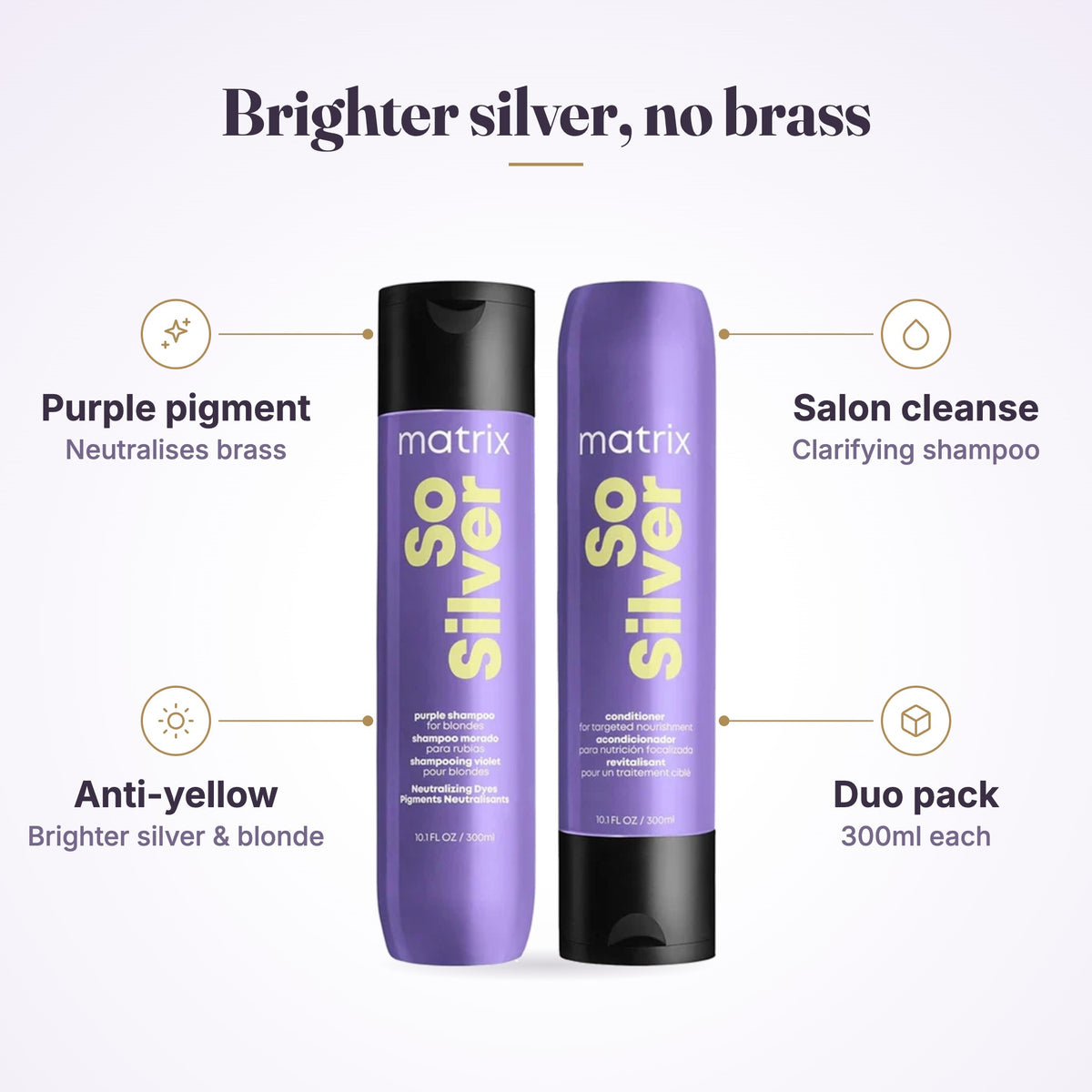 Matrix Total Results So Silver Duo Pack 300ml