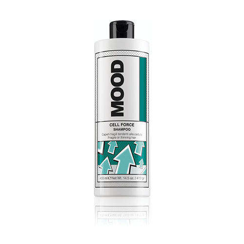 MOOD Cell Force Shampoo 400ml bottle for fragile, weak-feeling hair