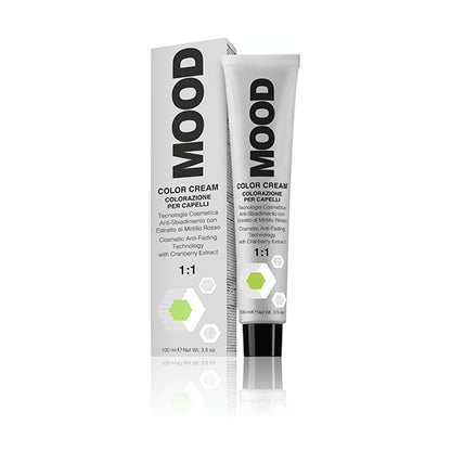 MOOD Color Cream 100ml professional permanent hair colour tube and carton