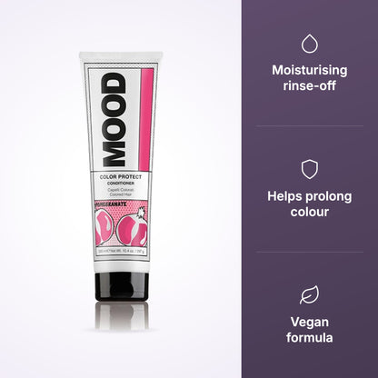 MOOD Color Protect Conditioner 290ml key benefits infographic