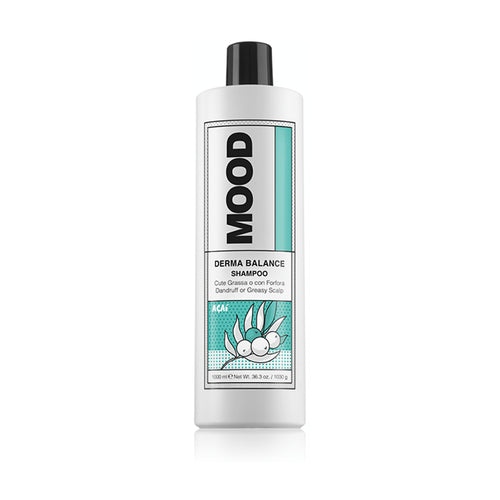 MOOD Derma Balance Shampoo 1L bottle, purifying shampoo for oily scalps