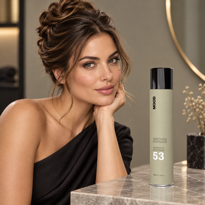 MOOD 53 Hairspray Extra Strong 500ml — model or professional use scene