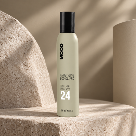 MOOD 24 Texturizing Spray Wax 200ml — studio product photograph