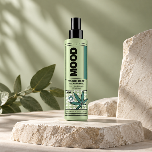 MOOD Veggie Care Relaxing Milk 200ml — studio product photograph