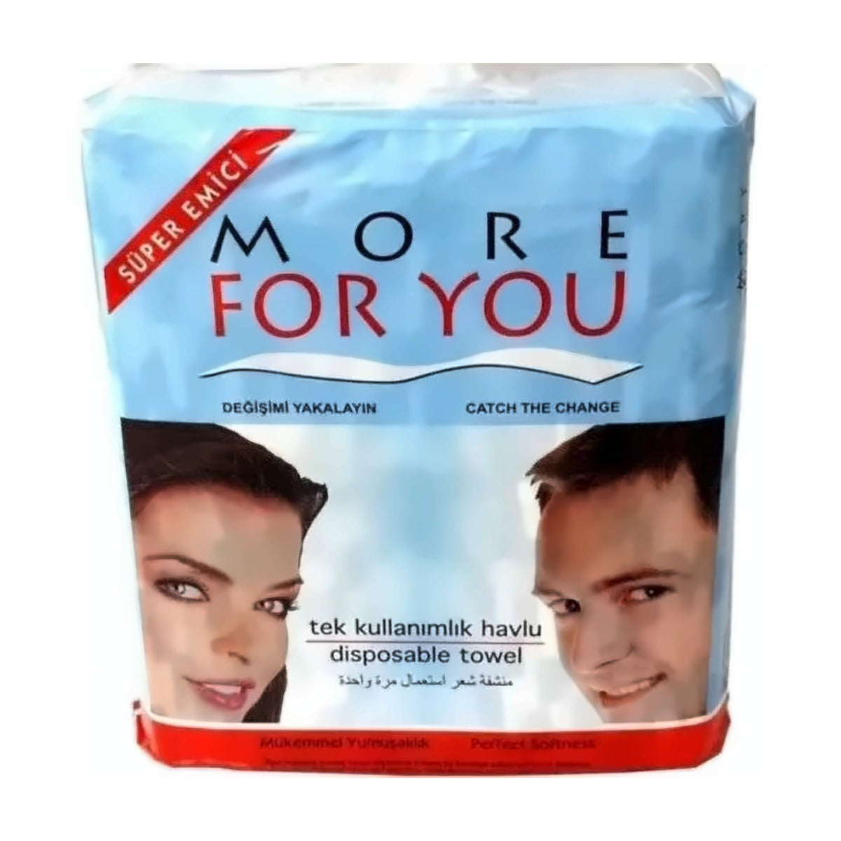 More For You disposable white salon towels 100-pack