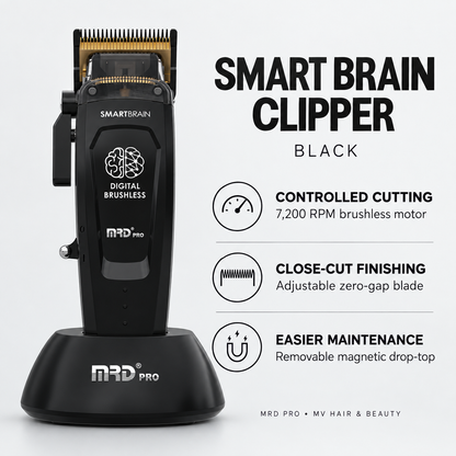 MRD Pro Smart Brain Cordless Clipper – Black – key benefits and features