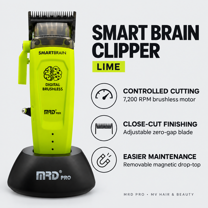 MRD Pro Smart Brain Cordless Clipper – Lime – key benefits and features