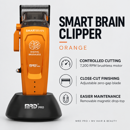 MRD Pro Smart Brain Cordless Clipper – Orange – key benefits and features