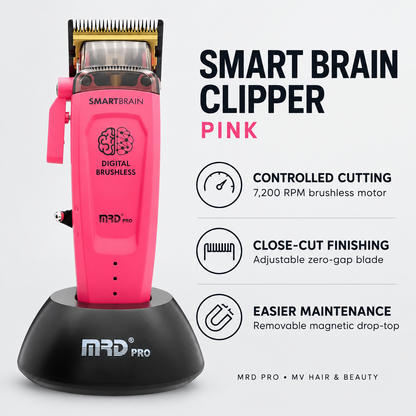 MRD Pro Smart Brain Cordless Clipper – Pink – key benefits and features