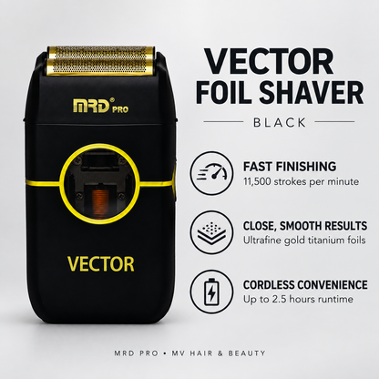 MRD Pro Vector Foil Shaver – Black – key benefits and features