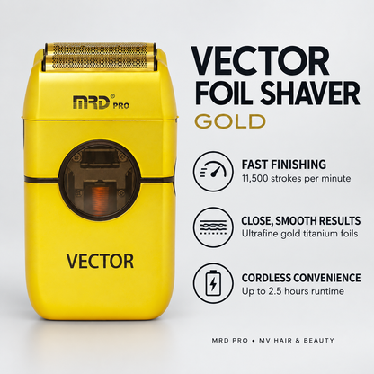 MRD Pro Vector Foil Shaver – Gold – key benefits and features