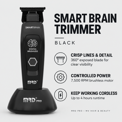 MRD Pro Smart Brain Cordless Trimmer – Black – key benefits and features